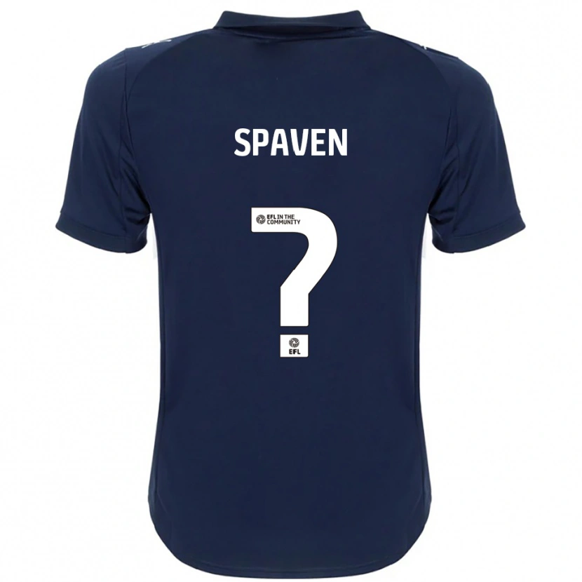 Danxen Heren Jake Spaven #0 Marine Wit Uitshirt Uittenue 2025/26 T-Shirt