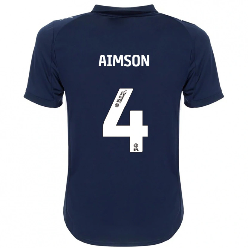 Danxen Heren Will Aimson #4 Marine Wit Uitshirt Uittenue 2025/26 T-Shirt