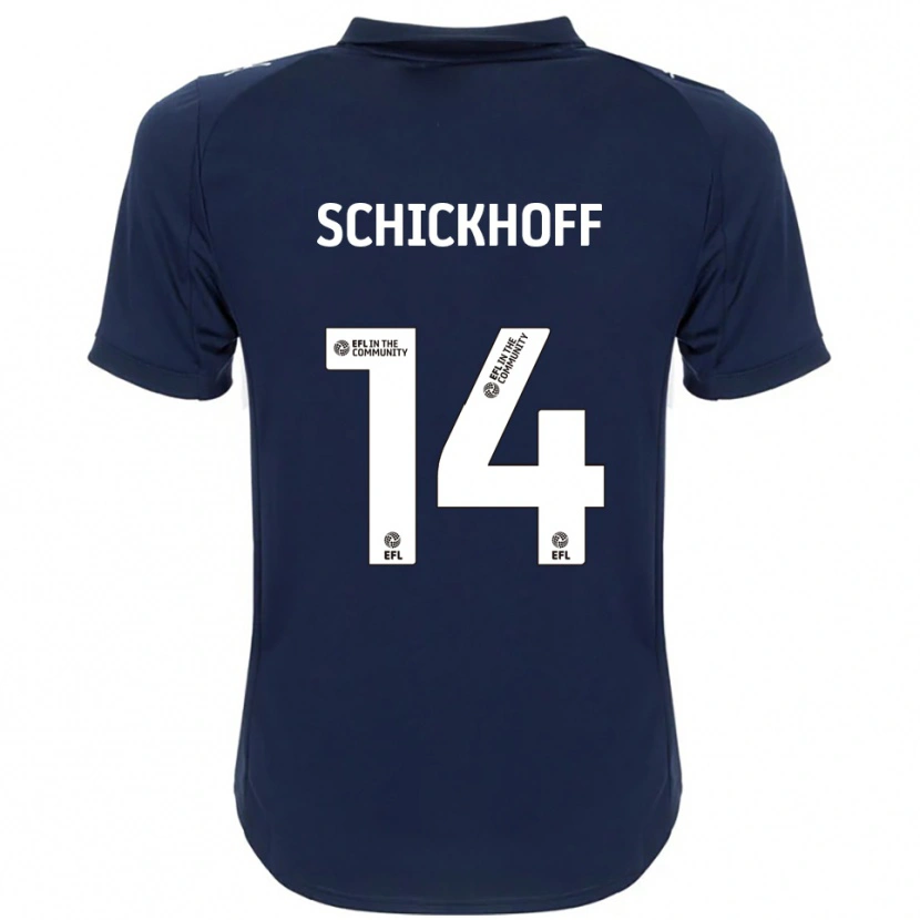 Danxen Heren Ella Schickhoff #14 Marine Wit Uitshirt Uittenue 2025/26 T-Shirt