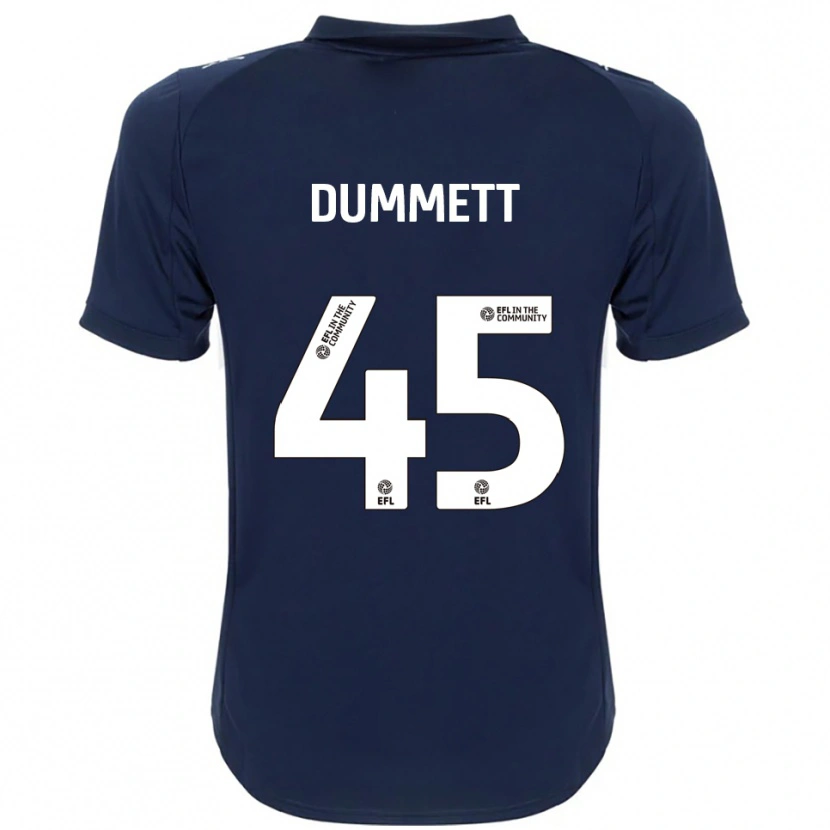 Danxen Heren Paul Dummett #45 Marine Wit Uitshirt Uittenue 2025/26 T-Shirt