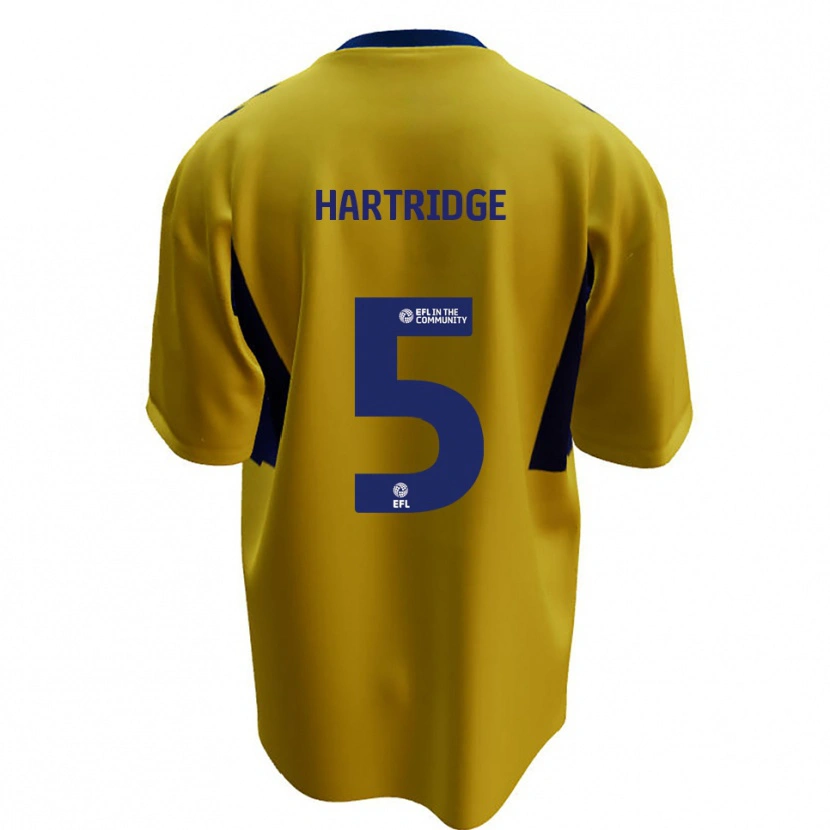 Danxen Heren Alex Hartridge #5 Geel Blauw Uitshirt Uittenue 2025/26 T-Shirt