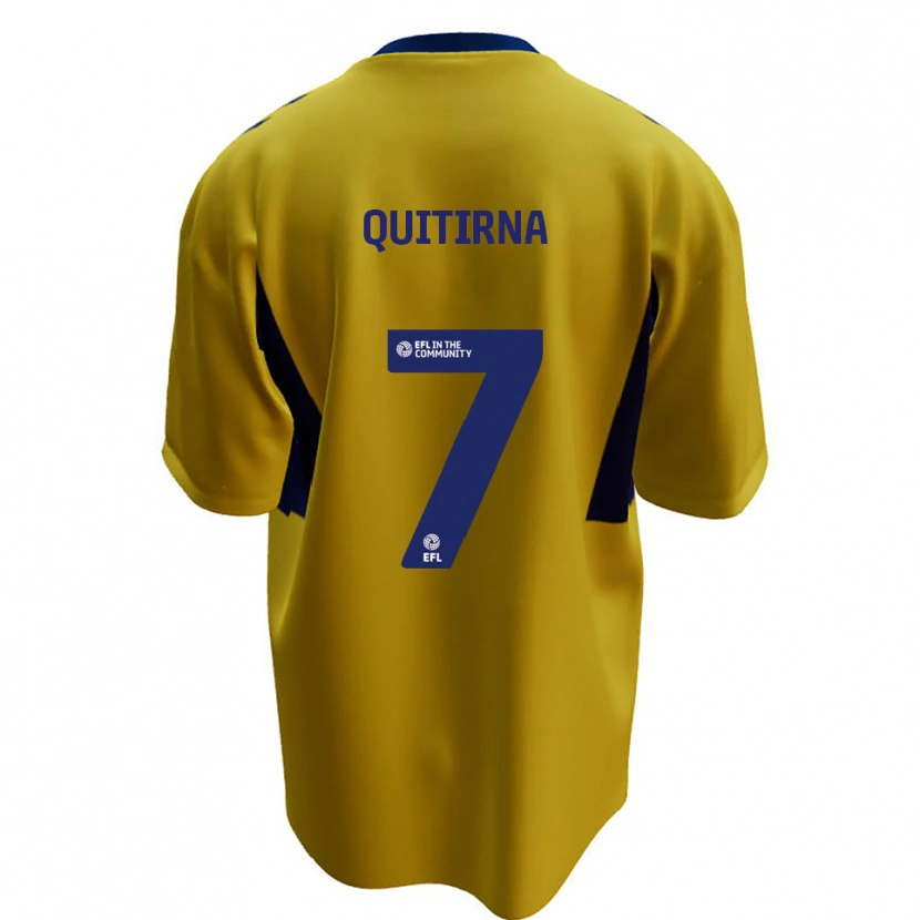 Danxen Heren Armando Quitirna #7 Geel Blauw Uitshirt Uittenue 2025/26 T-Shirt