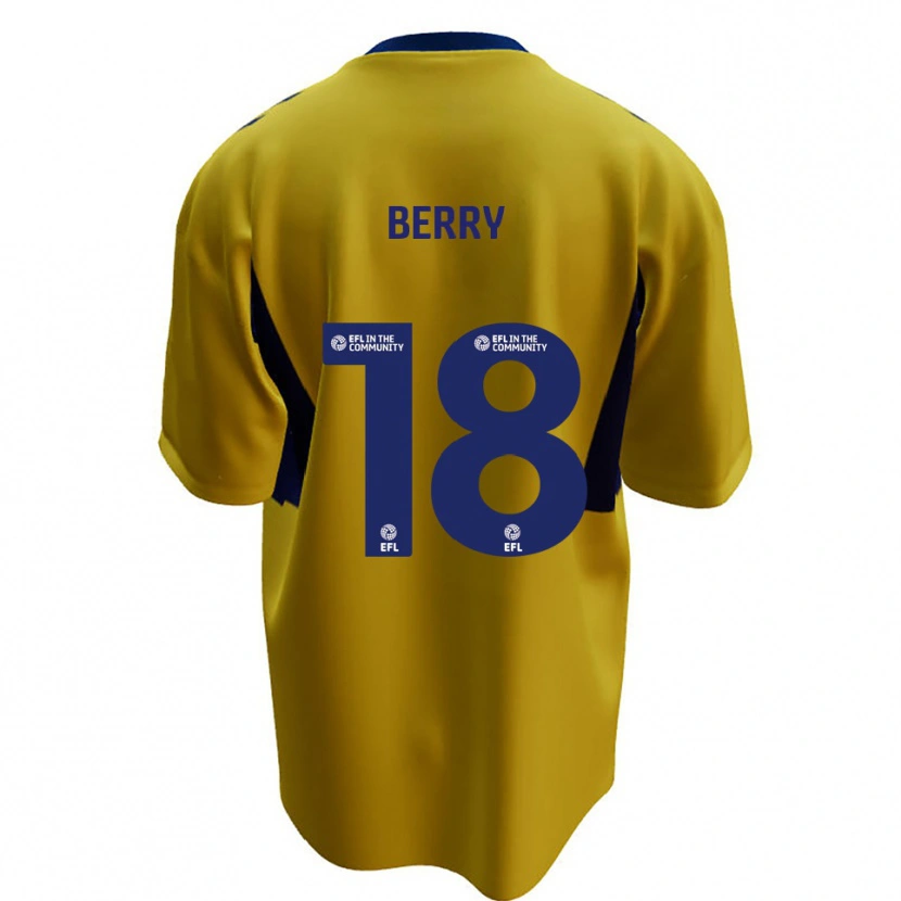Danxen Heren James Berry #18 Geel Blauw Uitshirt Uittenue 2025/26 T-Shirt