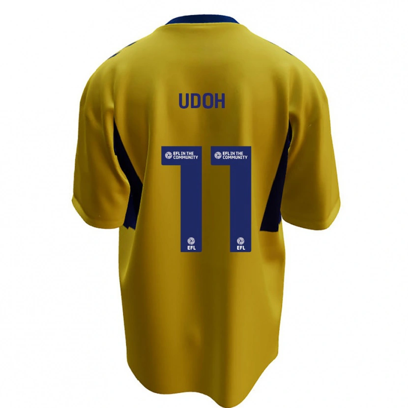 Danxen Heren Daniel Udoh #11 Geel Blauw Uitshirt Uittenue 2025/26 T-Shirt