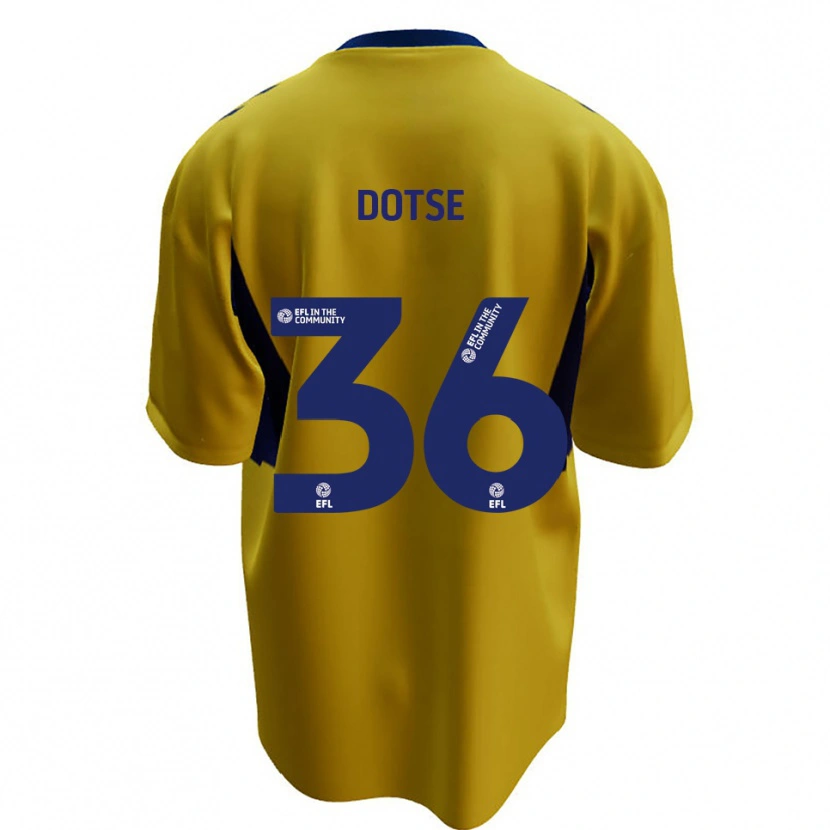 Danxen Heren Jahiem Dotse #36 Geel Blauw Uitshirt Uittenue 2025/26 T-Shirt
