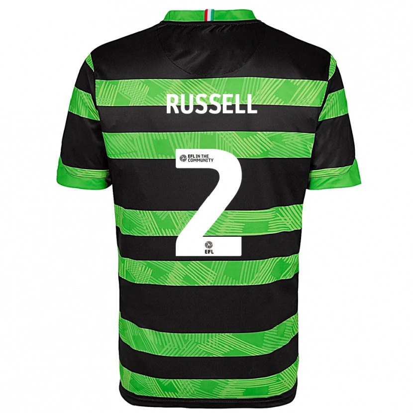 Danxen Heren Rosie Russell #2 Zwart Groen Uitshirt Uittenue 2025/26 T-Shirt