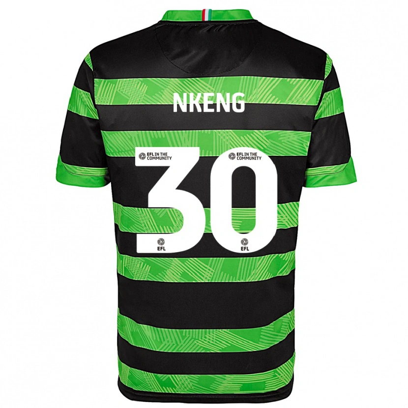 Danxen Heren Junior Nkeng #30 Zwart Groen Uitshirt Uittenue 2025/26 T-Shirt