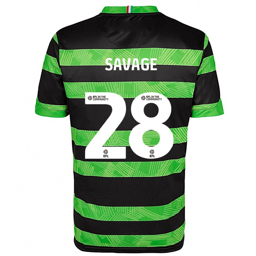 Danxen Heren Caitlin Savage #28 Zwart Groen Uitshirt Uittenue 2025/26 T-Shirt