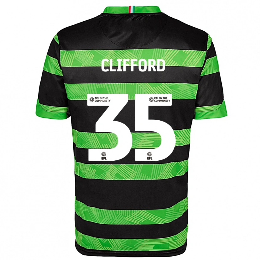 Danxen Heren Georgia Clifford #35 Zwart Groen Uitshirt Uittenue 2025/26 T-Shirt