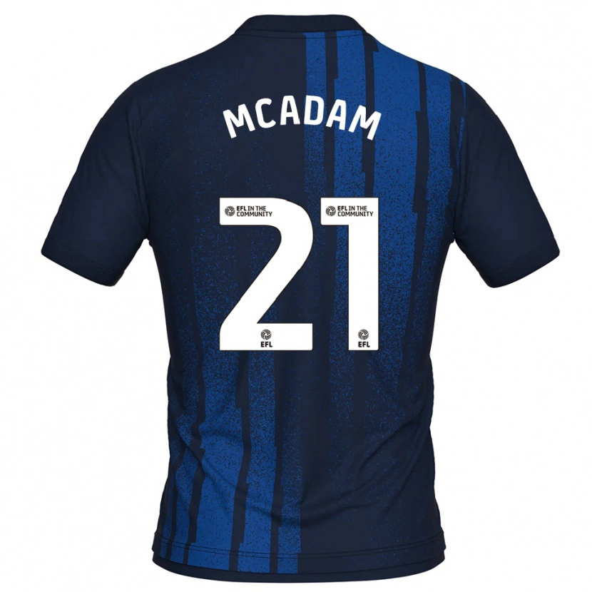 Danxen Heren Kyle Mcadam #21 Marine Wit Uitshirt Uittenue 2025/26 T-Shirt