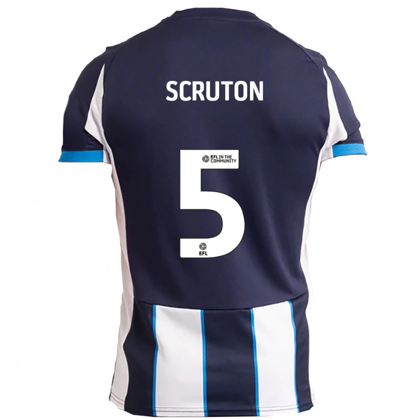 Danxen Heren Callum Scruton #5 Wit Marine Uitshirt Uittenue 2025/26 T-Shirt