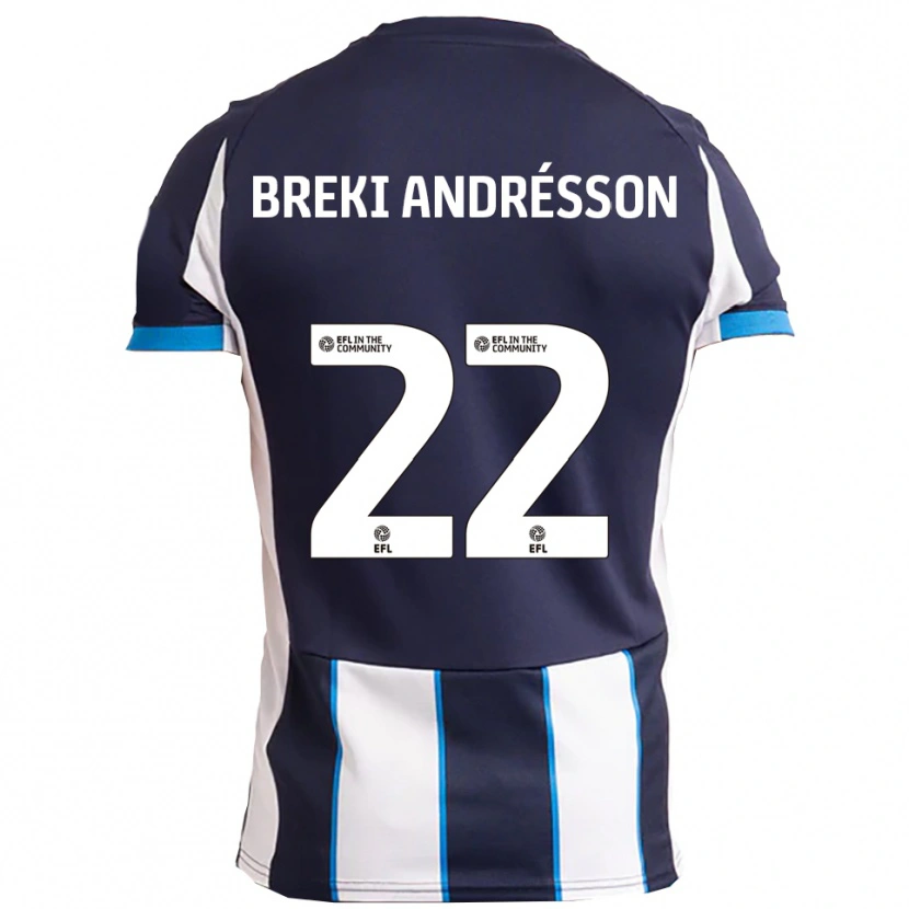 Danxen Heren Benoný Breki Andrésson #22 Wit Marine Uitshirt Uittenue 2025/26 T-Shirt