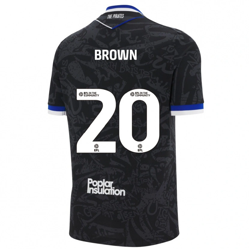 Danxen Heren Jevani Brown #20 Zwart Wit Uitshirt Uittenue 2025/26 T-Shirt