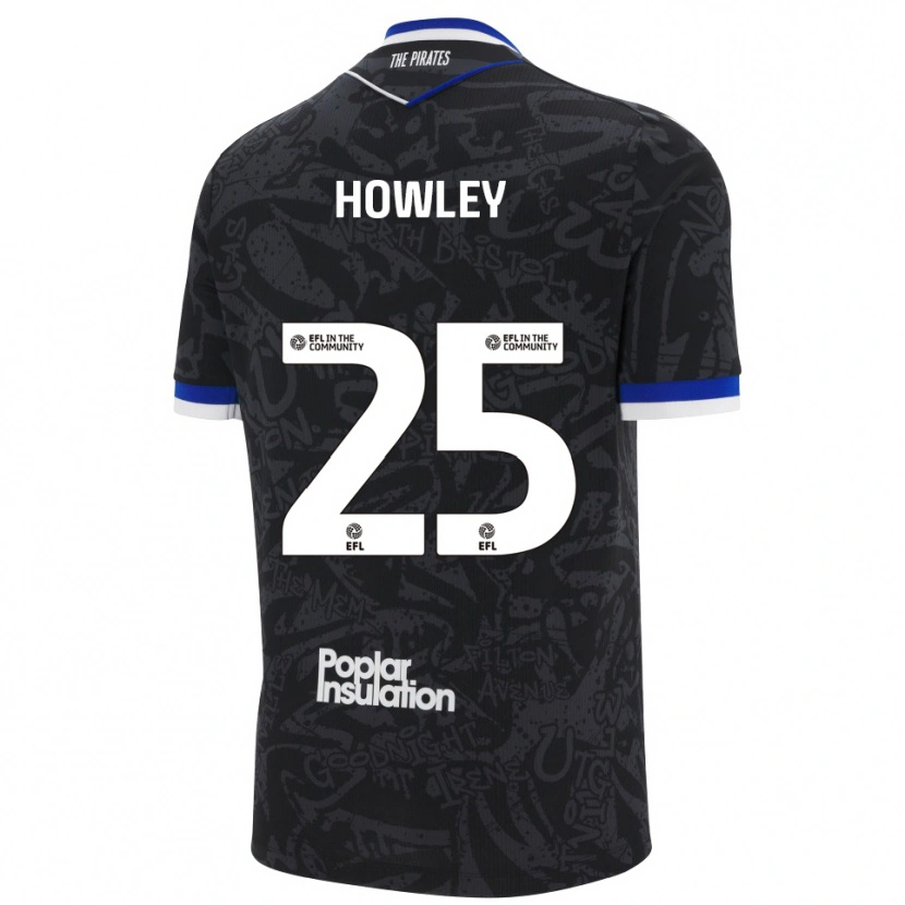 Danxen Heren Ryan Howley #25 Zwart Wit Uitshirt Uittenue 2025/26 T-Shirt