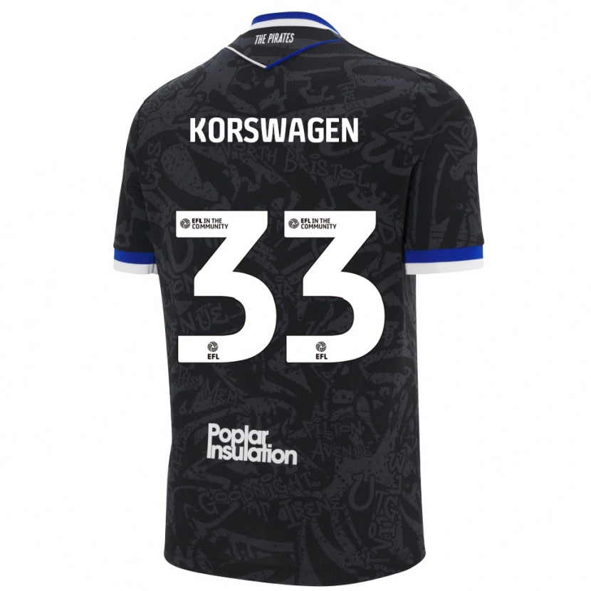 Danxen Heren Mattijis Korswagen #33 Zwart Wit Uitshirt Uittenue 2025/26 T-Shirt