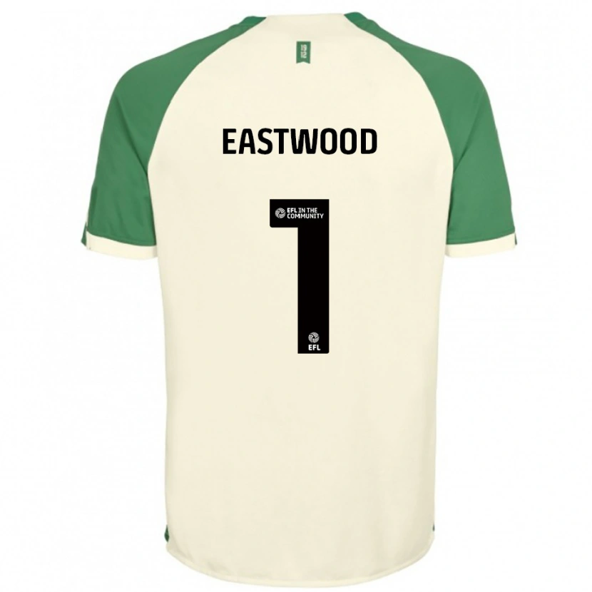 Danxen Heren Jake Eastwood #1 Gebroken Wit Groen Uitshirt Uittenue 2025/26 T-Shirt