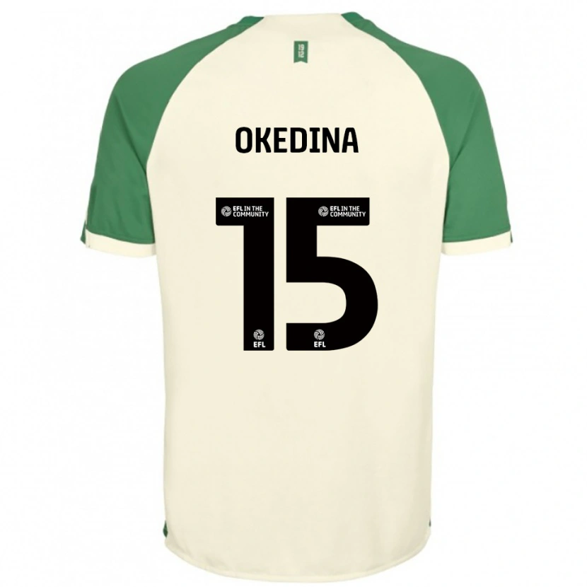Danxen Heren Jubril Okedina #15 Gebroken Wit Groen Uitshirt Uittenue 2025/26 T-Shirt