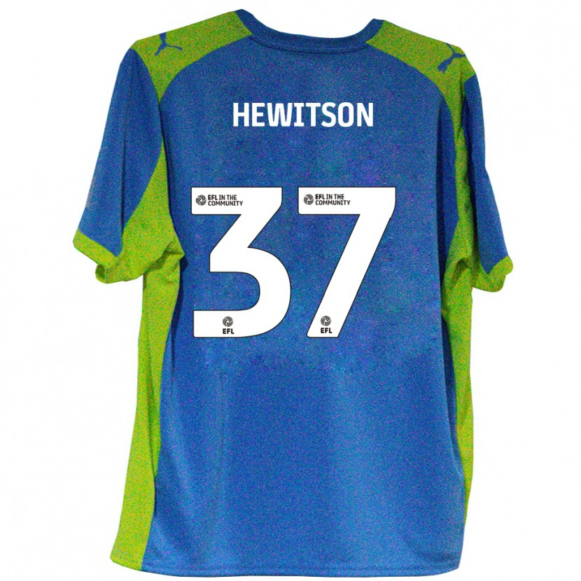 Danxen Heren Luke Hewitson #37 Hemelsblauw Geel Uitshirt Uittenue 2025/26 T-Shirt