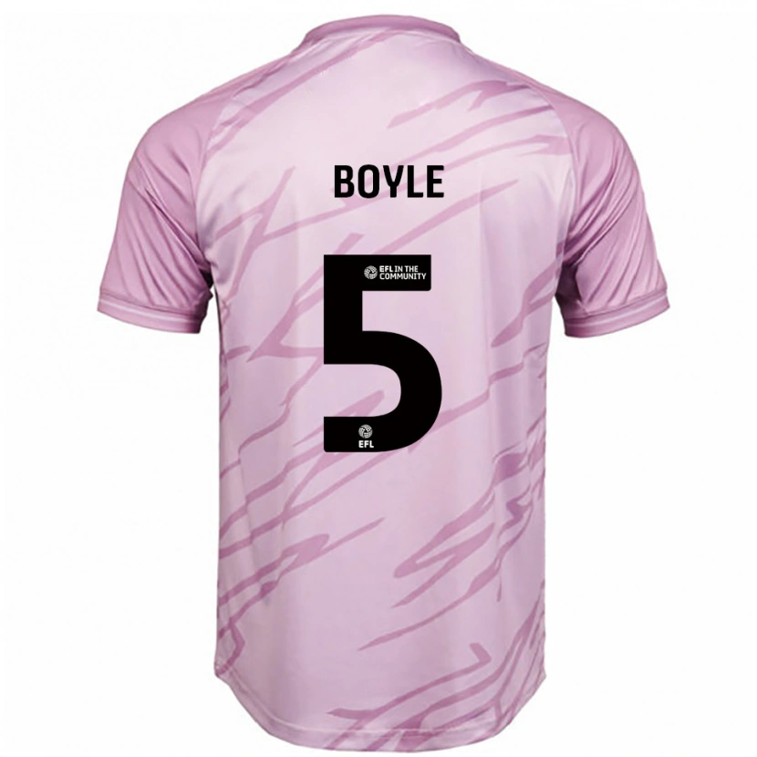 Danxen Heren Will Boyle #5 Roze Zwart Uitshirt Uittenue 2025/26 T-Shirt