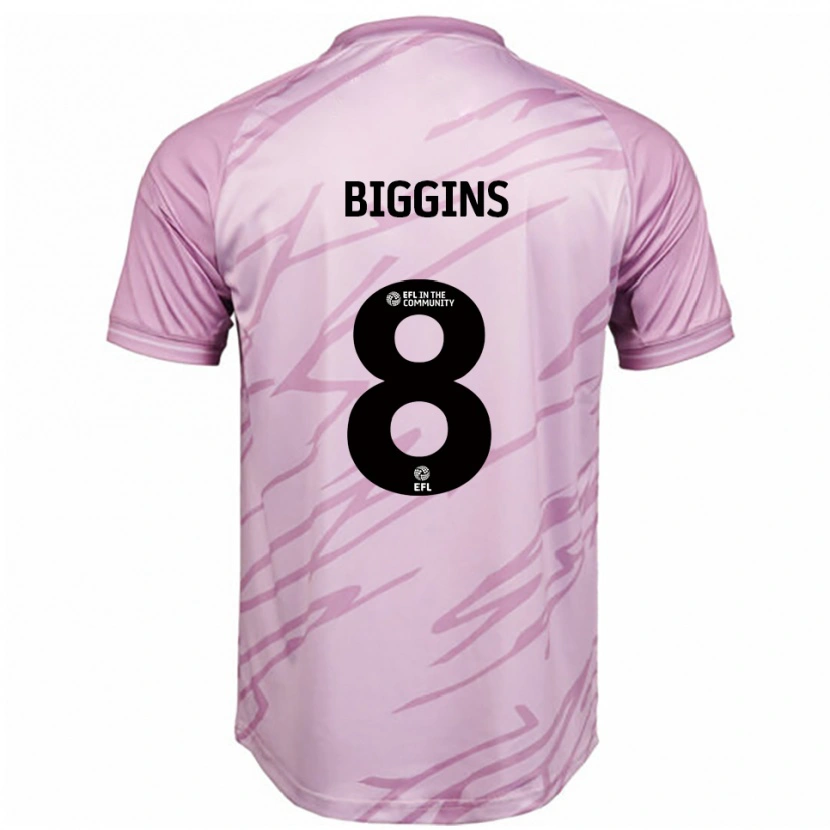 Danxen Heren Harrison Biggins #8 Roze Zwart Uitshirt Uittenue 2025/26 T-Shirt