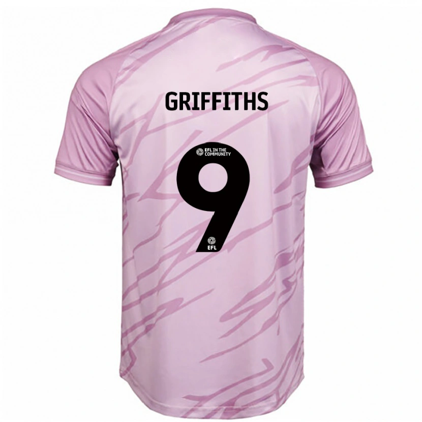 Danxen Heren Zoe Griffiths #9 Roze Zwart Uitshirt Uittenue 2025/26 T-Shirt