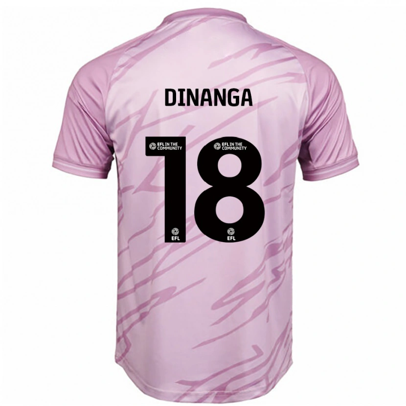 Danxen Heren Ricardo Dinanga #18 Roze Zwart Uitshirt Uittenue 2025/26 T-Shirt