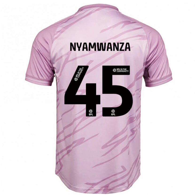 Danxen Heren Simba Nyamwanza #45 Roze Zwart Uitshirt Uittenue 2025/26 T-Shirt
