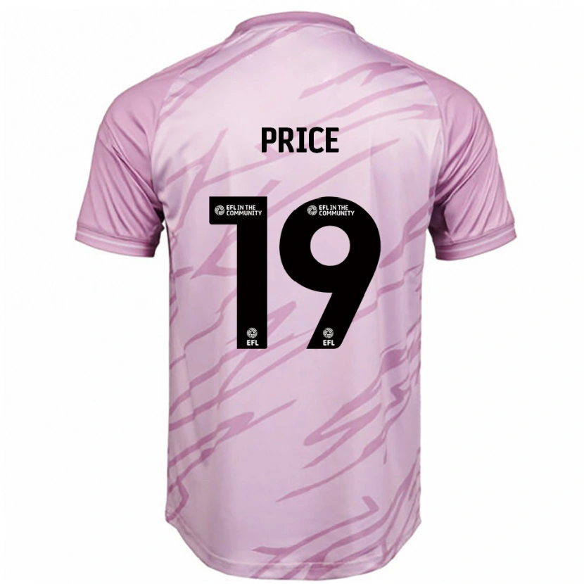 Danxen Heren Jack Price #19 Roze Zwart Uitshirt Uittenue 2025/26 T-Shirt