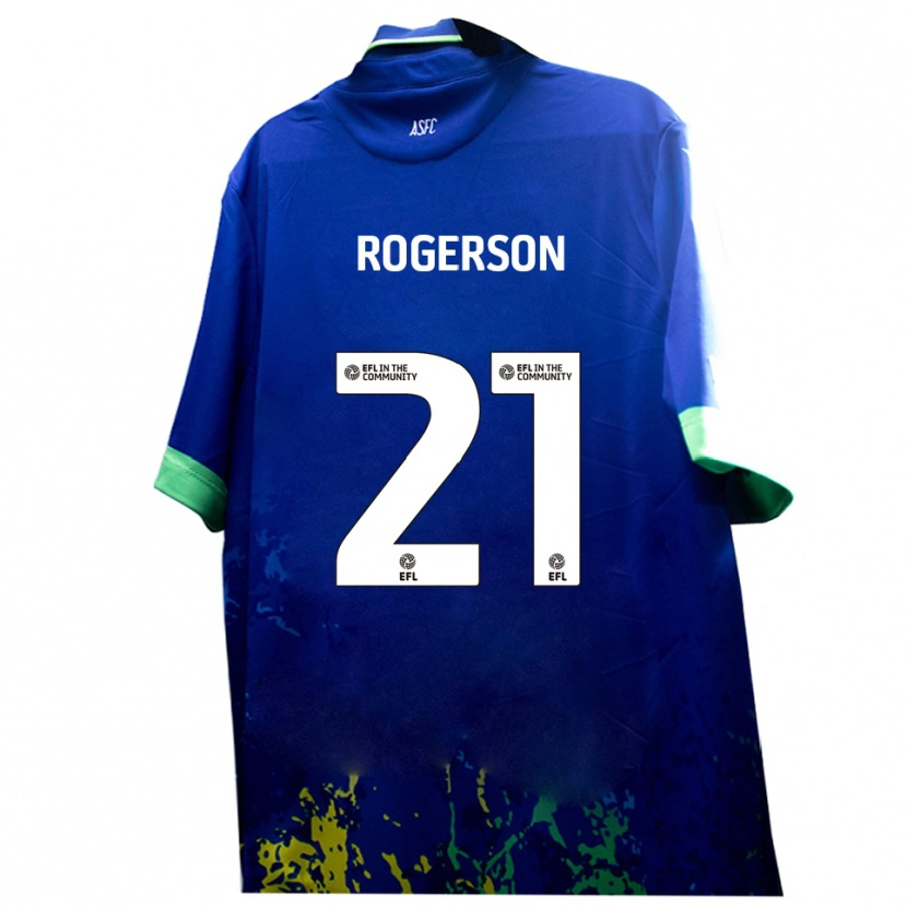 Danxen Heren James Rogerson #21 Blauw Geel Uitshirt Uittenue 2025/26 T-Shirt