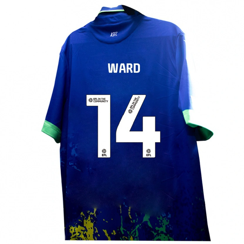 Danxen Heren Benn Ward #14 Blauw Geel Uitshirt Uittenue 2025/26 T-Shirt