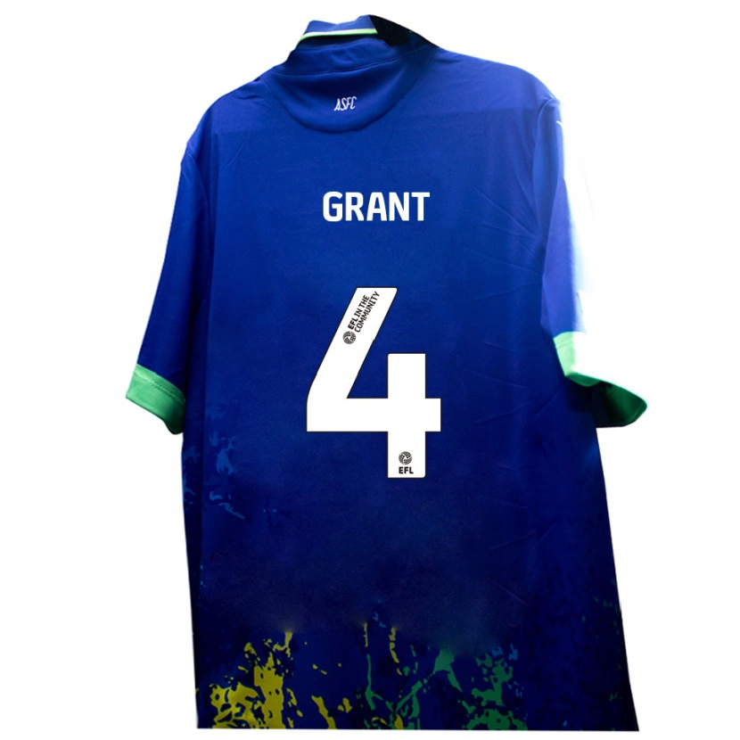 Danxen Heren Conor Grant #4 Blauw Geel Uitshirt Uittenue 2025/26 T-Shirt