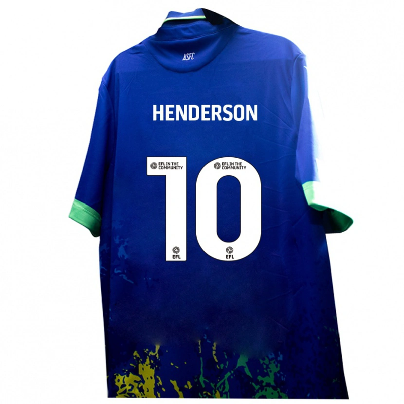 Danxen Heren Alex Henderson #10 Blauw Geel Uitshirt Uittenue 2025/26 T-Shirt
