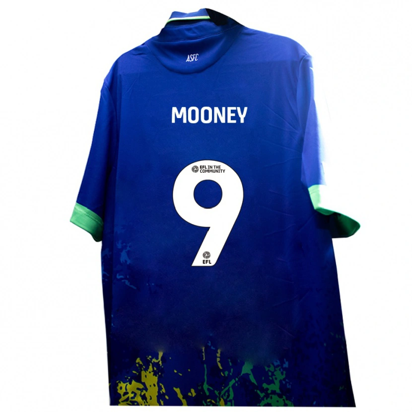 Danxen Heren Kelsey Mooney #9 Blauw Geel Uitshirt Uittenue 2025/26 T-Shirt