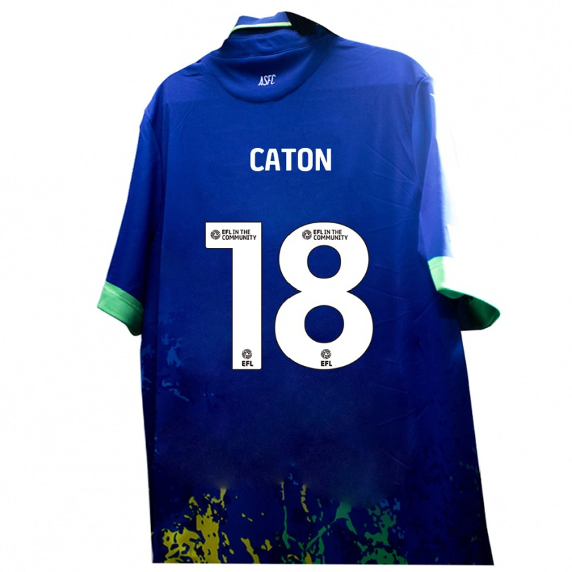 Danxen Heren Charlie Caton #18 Blauw Geel Uitshirt Uittenue 2025/26 T-Shirt
