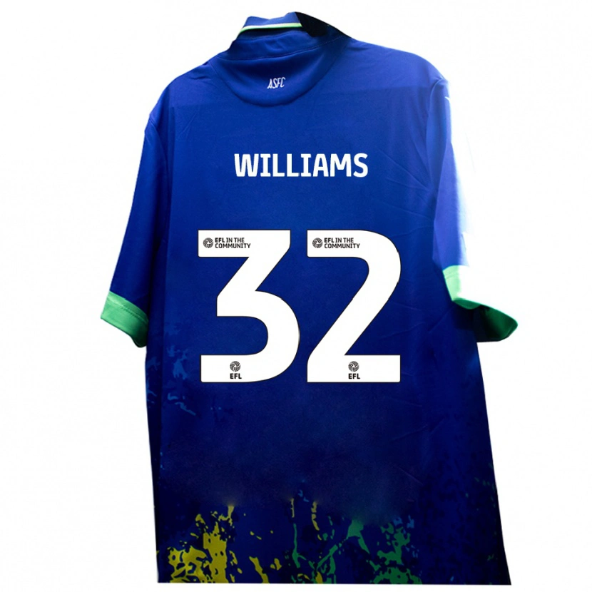 Danxen Heren Lennox Williams #32 Blauw Geel Uitshirt Uittenue 2025/26 T-Shirt
