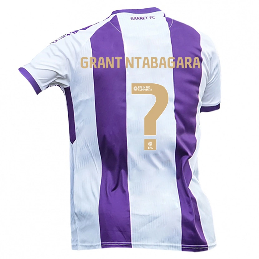 Danxen Heren Kaela Grant Ntabagara #0 Wit Paars Uitshirt Uittenue 2025/26 T-Shirt
