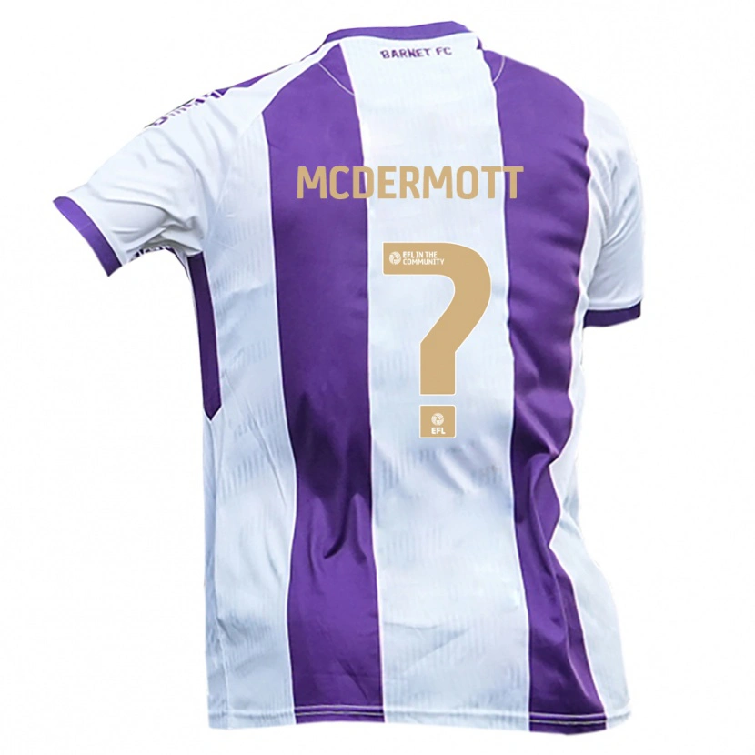 Danxen Heren Sarah Mcdermott #0 Wit Paars Uitshirt Uittenue 2025/26 T-Shirt