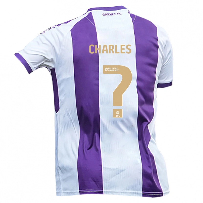 Danxen Heren Aaliyah Charles #0 Wit Paars Uitshirt Uittenue 2025/26 T-Shirt
