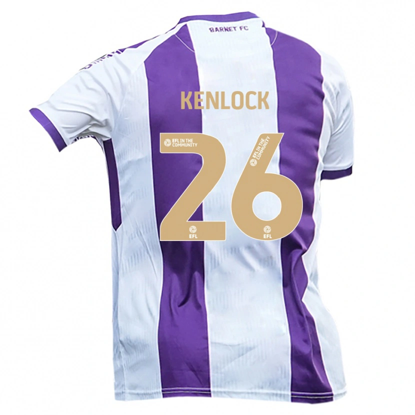 Danxen Heren Myles Kenlock #26 Wit Paars Uitshirt Uittenue 2025/26 T-Shirt