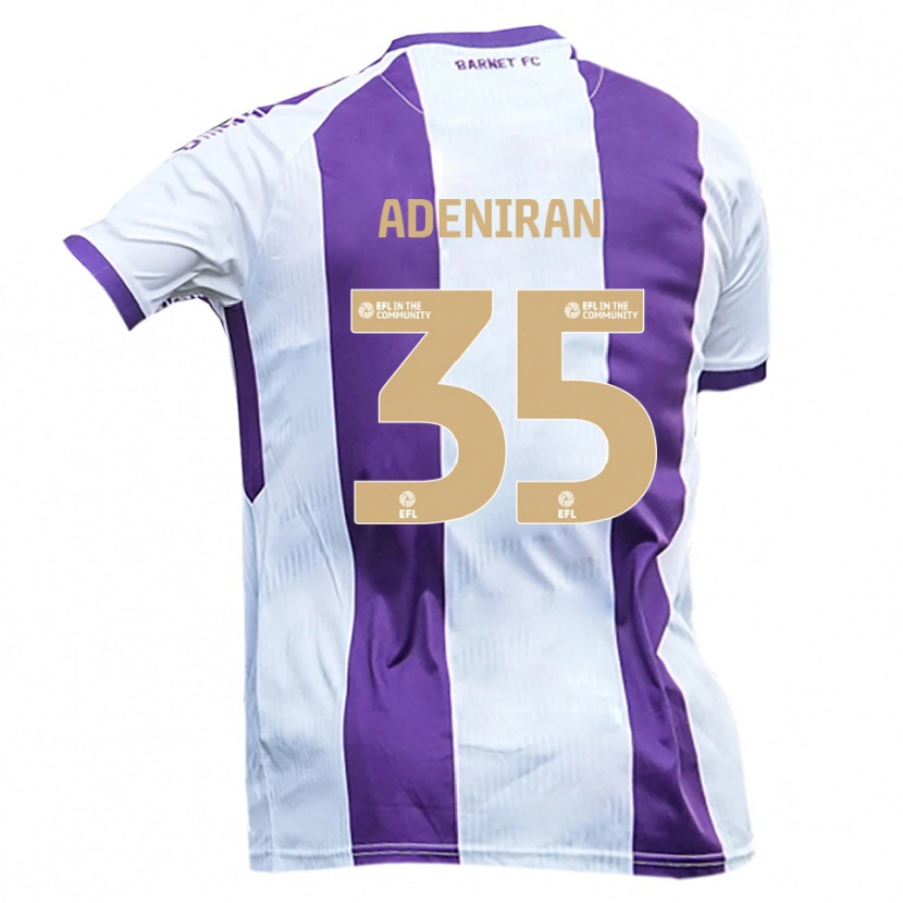 Danxen Heren Dennis Adeniran #35 Wit Paars Uitshirt Uittenue 2025/26 T-Shirt