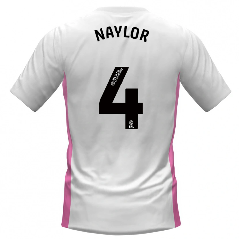 Danxen Heren Tom Naylor #4 Wit Rood Uitshirt Uittenue 2025/26 T-Shirt