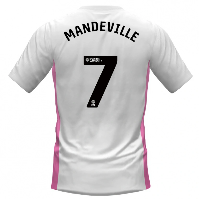 Danxen Heren Liam Mandeville #7 Wit Rood Uitshirt Uittenue 2025/26 T-Shirt