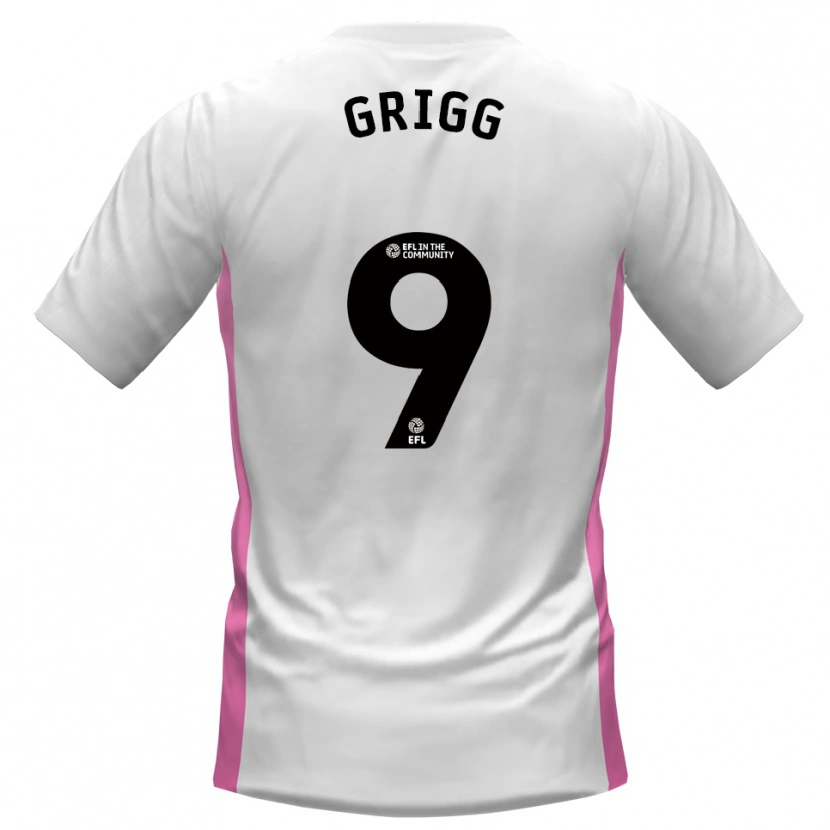 Danxen Heren Will Grigg #9 Wit Rood Uitshirt Uittenue 2025/26 T-Shirt