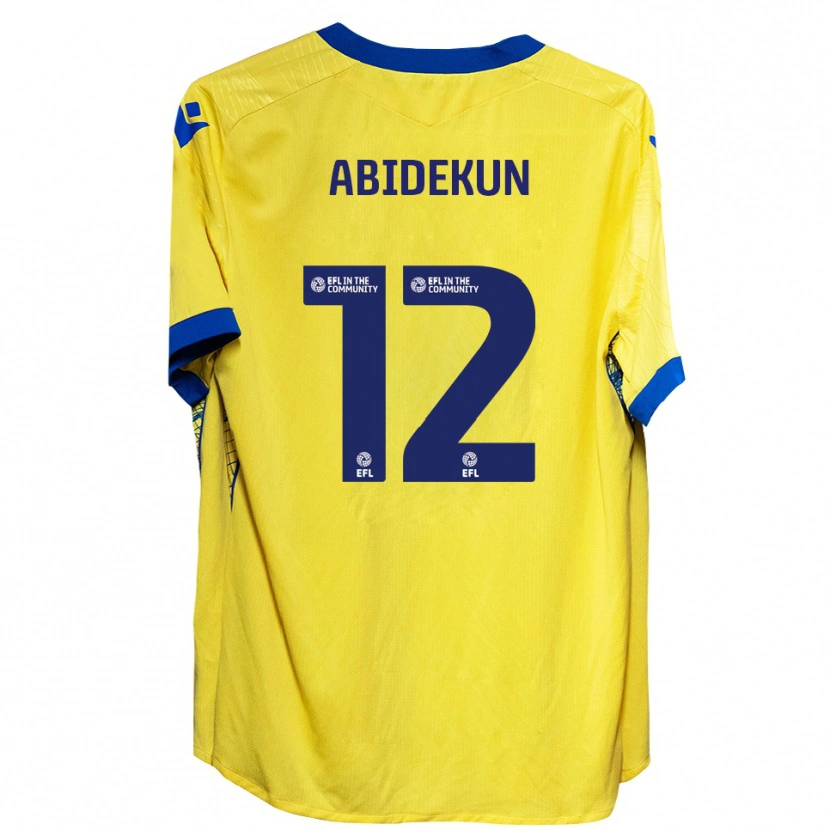 Danxen Heren Fela Abidekun #12 Geel Blauw Uitshirt Uittenue 2025/26 T-Shirt