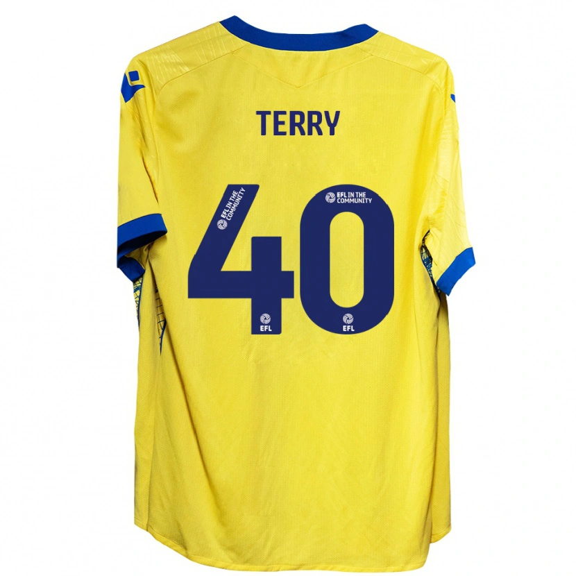 Danxen Heren Frankie Terry #40 Geel Blauw Uitshirt Uittenue 2025/26 T-Shirt