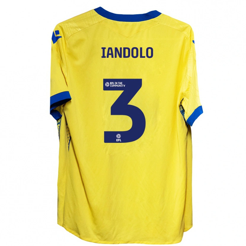 Danxen Heren Ellis Iandolo #3 Geel Blauw Uitshirt Uittenue 2025/26 T-Shirt