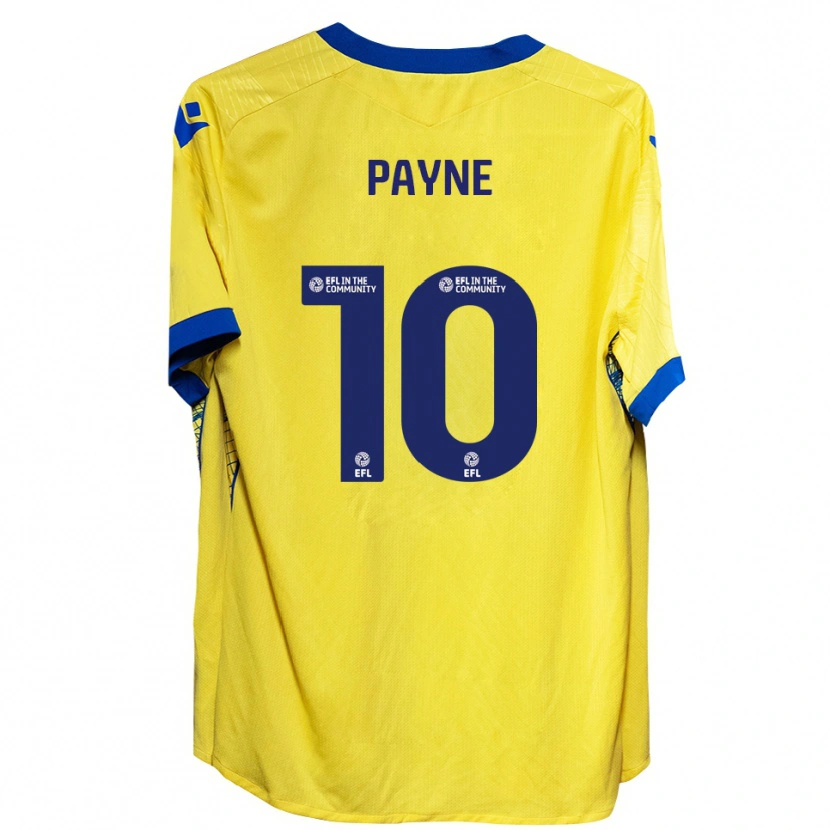 Danxen Heren Jack Payne #10 Geel Blauw Uitshirt Uittenue 2025/26 T-Shirt