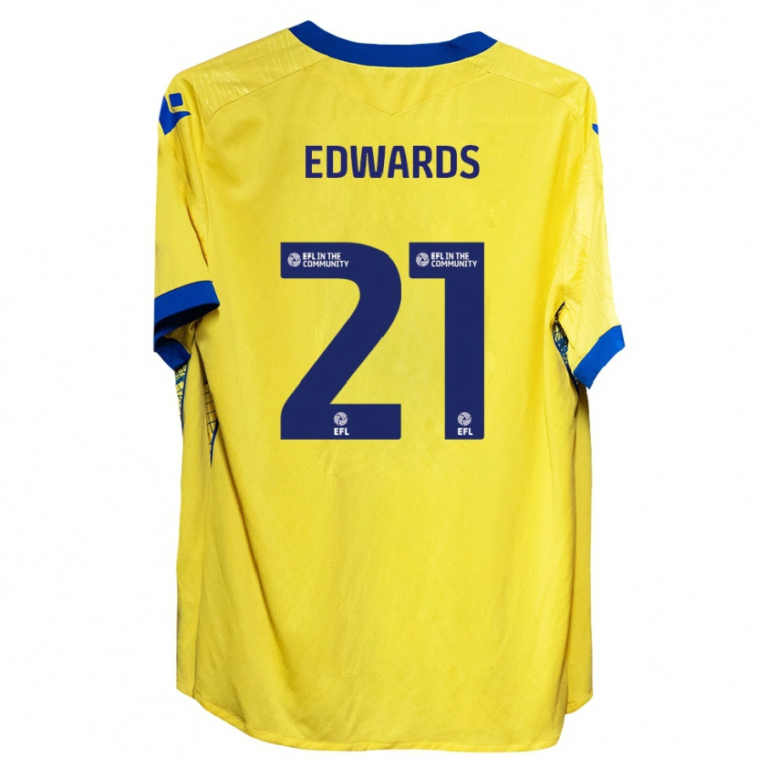 Danxen Heren Owura Edwards #21 Geel Blauw Uitshirt Uittenue 2025/26 T-Shirt