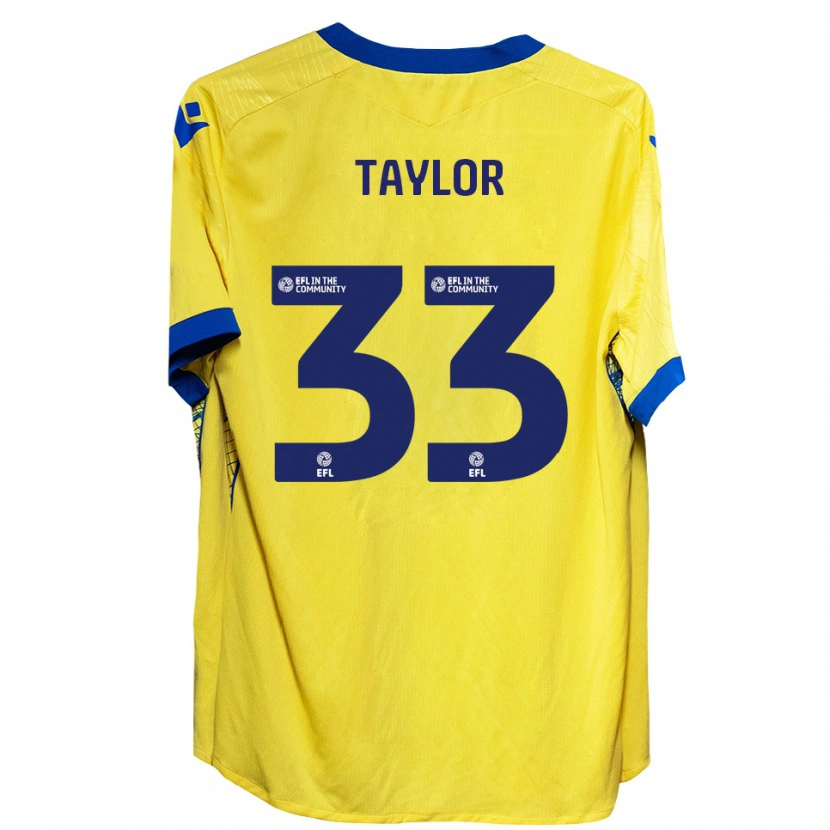 Danxen Heren Lyle Taylor #33 Geel Blauw Uitshirt Uittenue 2025/26 T-Shirt