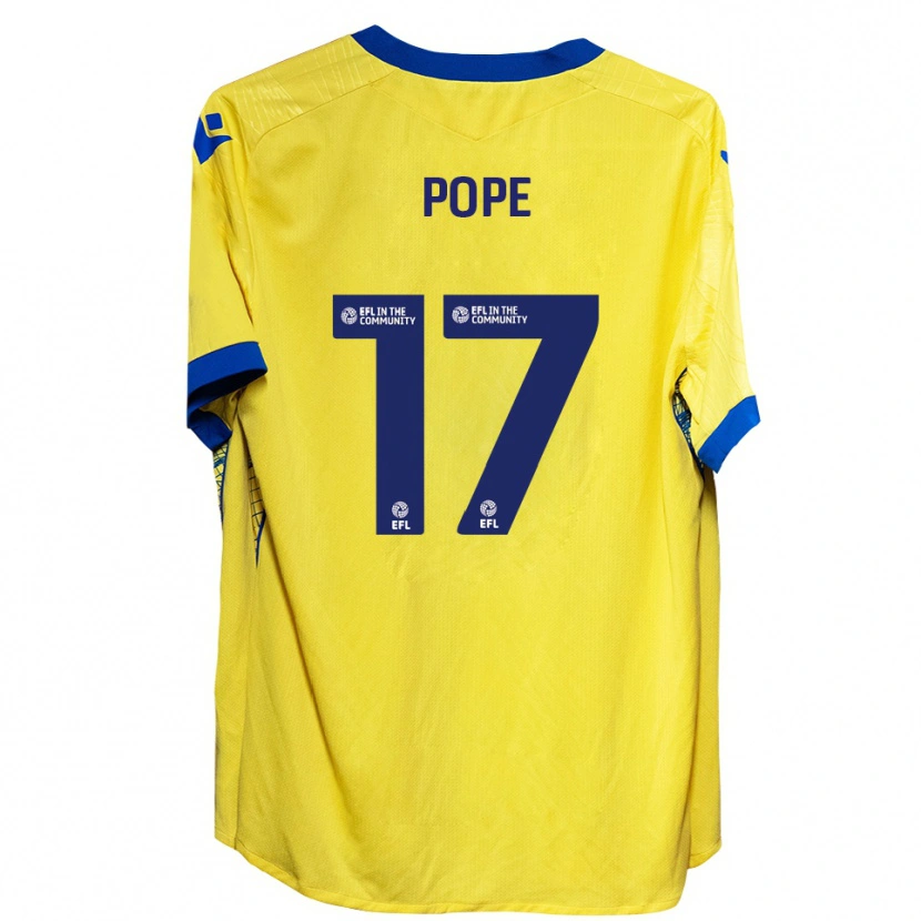 Danxen Heren Leah Pope #17 Geel Blauw Uitshirt Uittenue 2025/26 T-Shirt